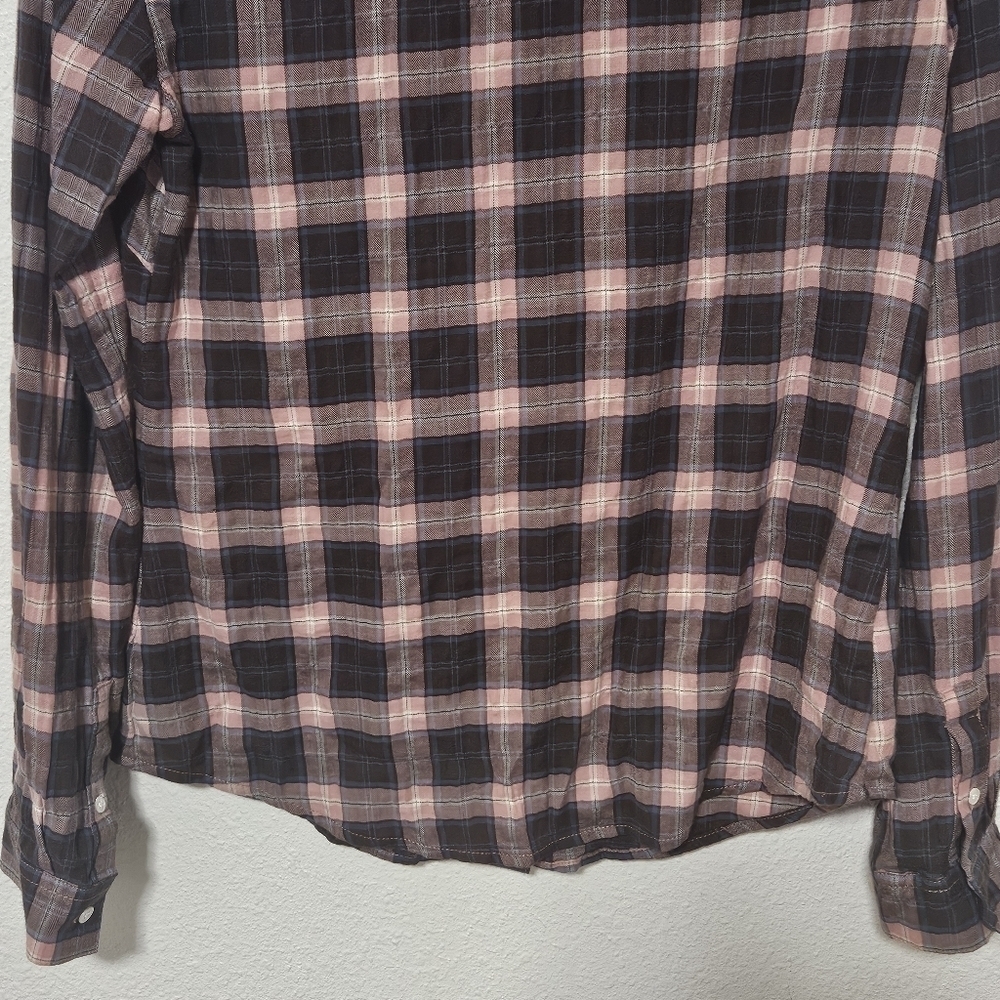 Standard James Perse button down plaid shirt size… - image 10
